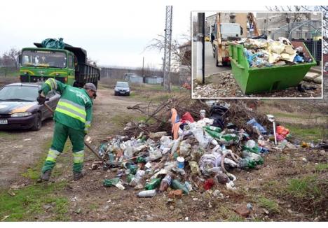 CURĂŢENIE PE LÂNGĂ. Campania de curăţenie de primăvară are două reguli simple: nu se pot arunca deşeuri din construcţii sau electrice, iar gunoaiele trebuie lăsate doar în containerele amplasate de RER Ecologic Service prin oraş. Însă prea puţini le şi respectă...